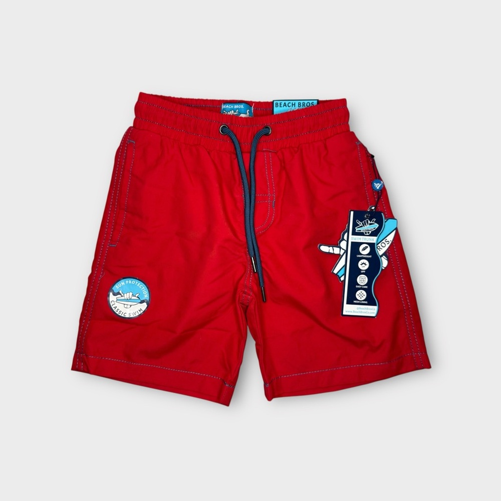 Beach Bros. Red Swim Trunks